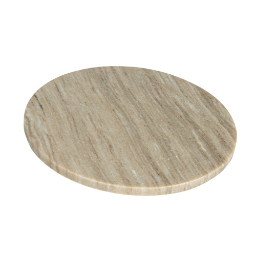 Creative Co-Op Elegant Marmor Rund Ostbrda Beige