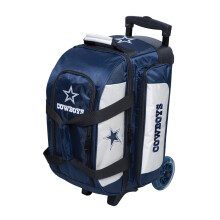 Strikeforce Bowling NFL Dallas Cowboys Two Ball Bowling Roller Bag with Ball Shoe and Accessory Pockets