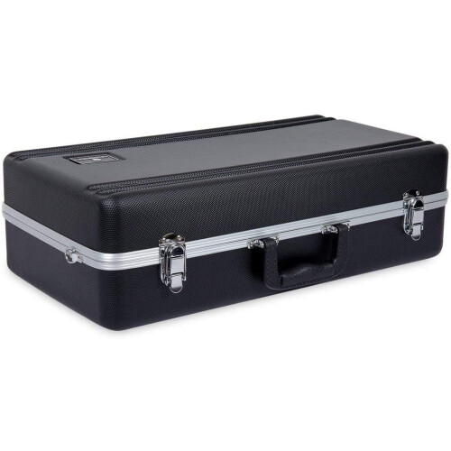 Crossrock Rectangular Black ABS Molded Hard Shell Trumpet Case with Padded Strap 2