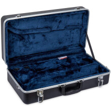 Crossrock Rectangular Black ABS Molded Hard Shell Trumpet Case with Padded Strap