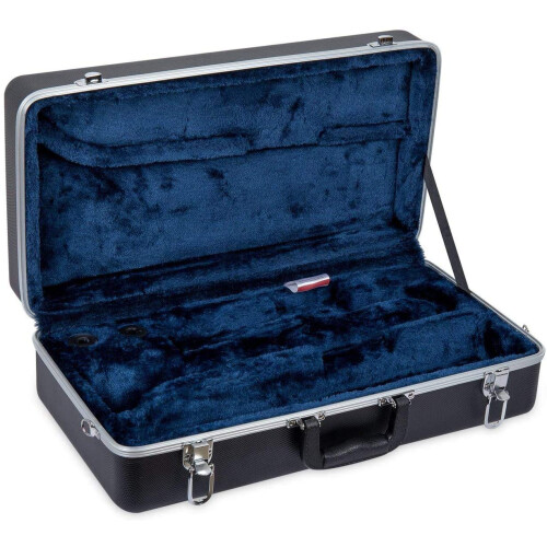 Crossrock Rectangular Black ABS Molded Hard Shell Trumpet Case with Padded Strap