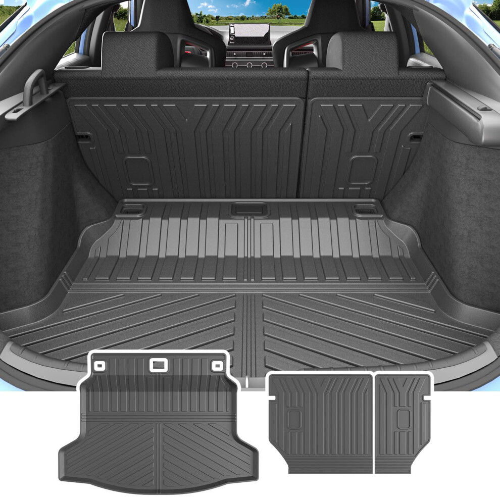 Powoq Trunk Mat Compatible With 2022-2024 2025 Honda Civic Hatchback Backrest Mat Tpe Cargo Liner Replacement For 2022-2025 Honda Civic Accessories (F 754631969198