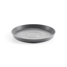 Ecopots Pyöreä kierrätysmuovi Moderni sisä-/ulkoistutuslautanen - harmaa pinta - 19,9"""" D x 1,4"""" H