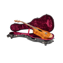 Crossrock Deluxe in fibra di vetro tenore Ukulele Case con TSA Lock Black (CRF2020TUBK)