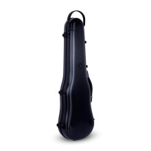 Custodia per violino 4/4 sagomata nera Crossrock in composito di carbonio resistente e leggero da 4,3 libbre, supporta solo una pressione di 330