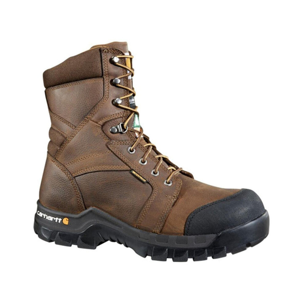 Carhartt Men's CSA 8-inch Rugged Flex Wtrprf Insulated Work Boot Comp Safety Toe CMR8939 Industrial  Dark Brown Oil Tanned  15 W US