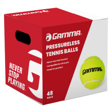 Gamma Pressureless Tennis Balls til tennisøvelse og lektioner længerevarende holdbarhed og mere hopp end standard tennisboller gul kasse på 48