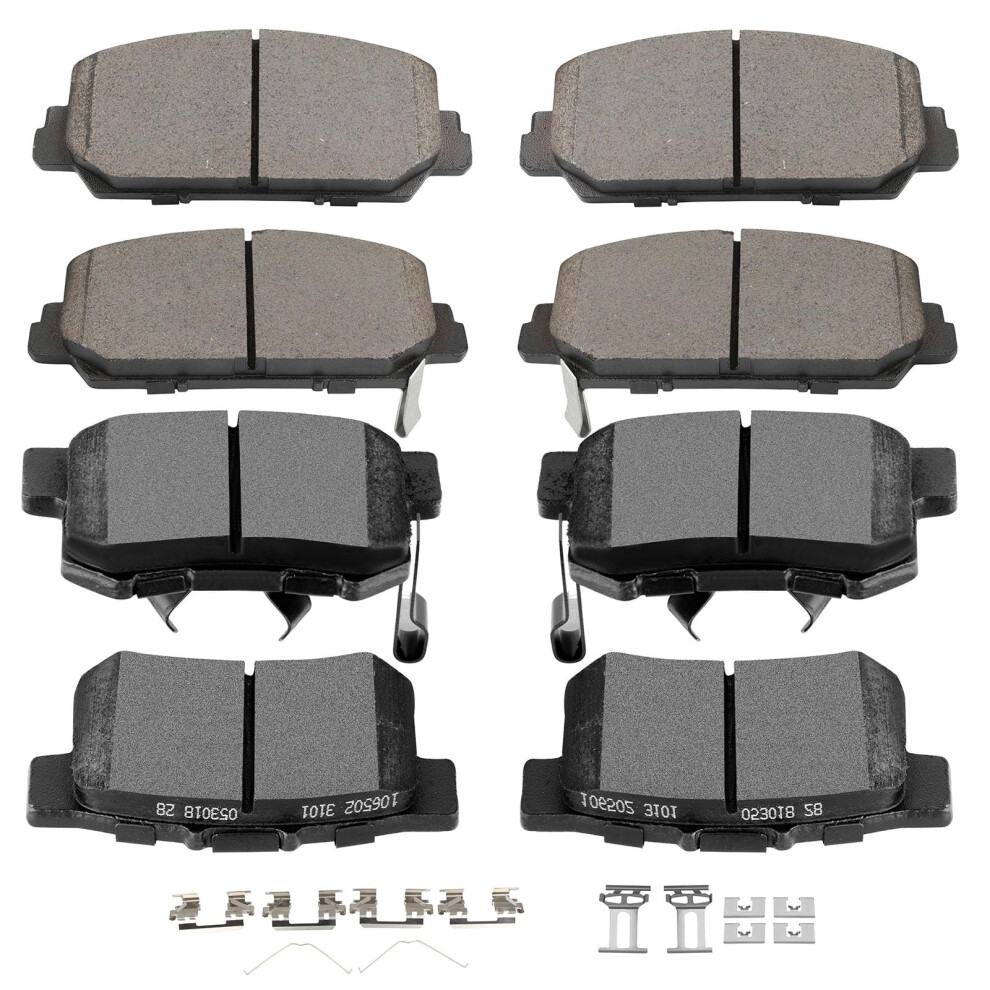 Scitoo D1697 D1086 Front Ceramic Rear Semi-Metallic Brake Pads Sets W/Hardware Replacement For Acura For Rdx 2014-2018 198519876817