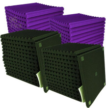 96 PAKK ALLXINLOG Absorber Echo Acoustic Foam Panel Wedge Studio Soundfoling Wall Fliser 12 """" X 12 """" X 1 """" (48PULLPLE??)