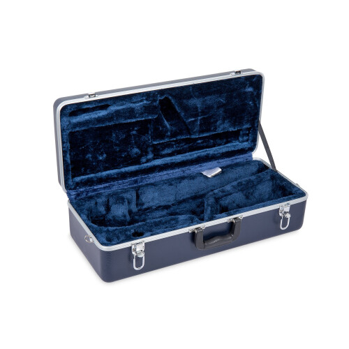 Crossrock CRA860ASBL-R Alto Saxophone Case-Rectangular ABS Molded with Single Shoulder Strap Blue 2