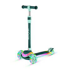 Lifemaster 3-Wheel Kids Scooter with Multi-Color Lights on Deck & Wheels - 5-Height Adjustable Handlebar Wide Anti-Slip Deck Child Safety Certified