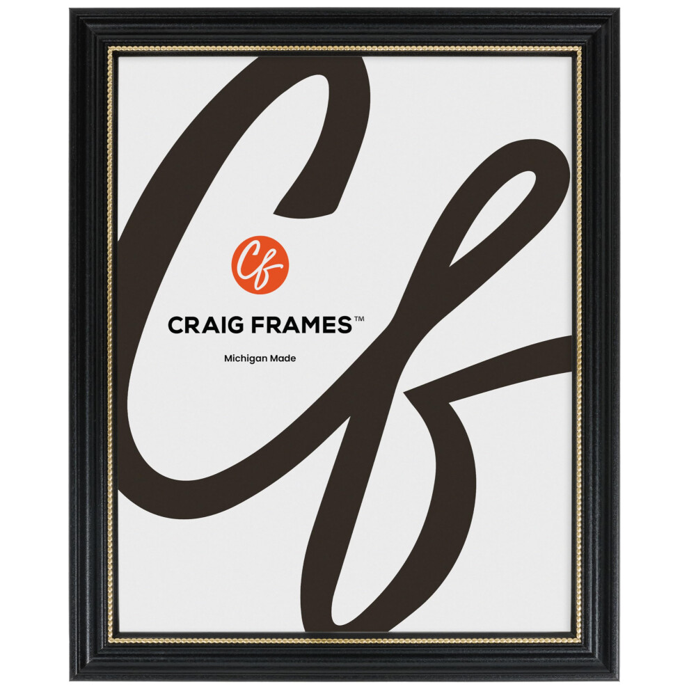 Craig Frames 314BG Cornice Per Foto Decorata Nera E Oro 12 X 20 Pollici-image