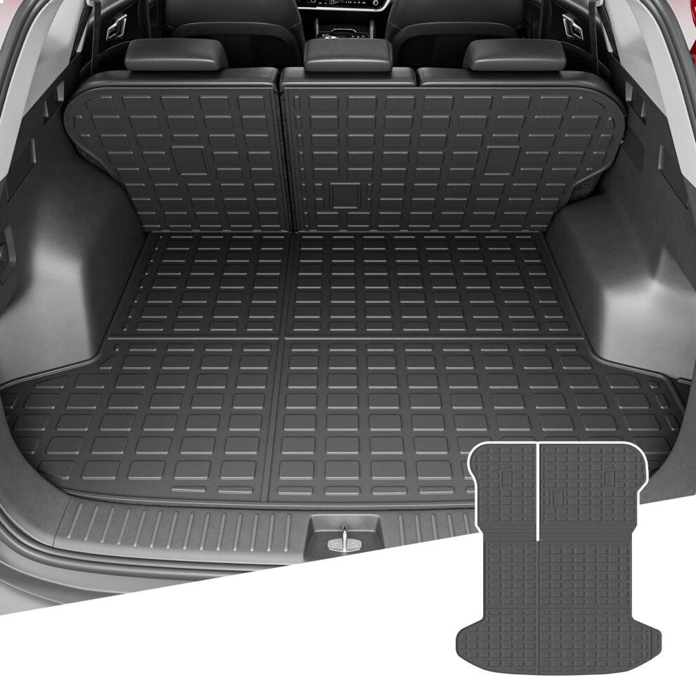 Powoq Cargo Mat Compatible With 2023-2025 Kia Sportage Trunk Liner With Backrest Mat Tpe Replacement For 2023-2025 Kia Sportage Accessories (Trunk Mat 757940825339