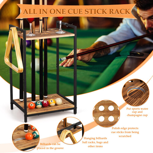 Support de queue de billard - Support de queue de billard autoportant, support de sol, support de queue de billard en bois, supports de queues de bill 2
