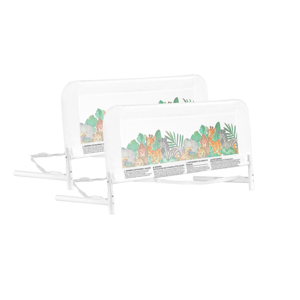 Dream On Me Lightweight Mesh Security Adjustable Bed Rail Double Pack with Breathable Mesh Fabric in Jungle Print  2 Count (Pack of 1)-image-OPC-PGT9PRT-NEW