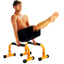 Teclor Steel Push Up Bar 9.5in High Parallettes Bars Great for L-sit Handstands Full Planche & Dips Heavy-duty No Wobbling Calisthenics Equipment