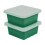 ECR4Kids Vierkante Opbergdozen met Deksel, Groene Containers, 2-Pack 1
