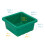 ECR4Kids Vierkante Opbergdozen met Deksel, Groene Containers, 2-Pack 2