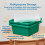 ECR4Kids Vierkante Opbergdozen met Deksel, Groene Containers, 2-Pack 4