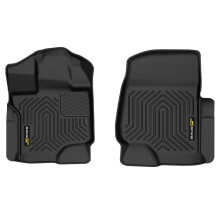 G-PLUS 2 stuks vloermatten compatibel met Ford F150 Super Crew 2015-2025 (Fit 22-24 Lightning-modellen) bagageruimtebekleding op de voorste rij zwart