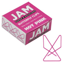 JAM PAPER Kleurrijke Vlinder Clips - Roze Paperclips - 15/Stuk