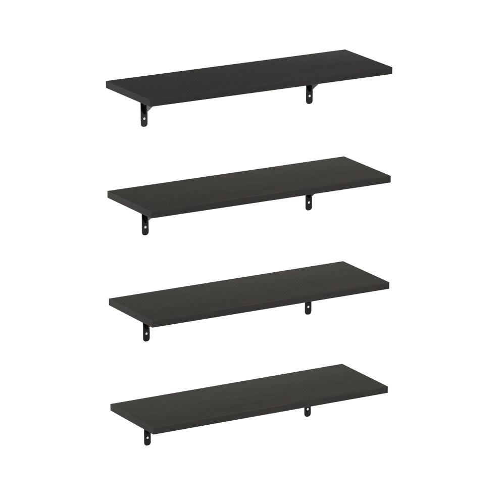 Tag Res Murales Flottantes Furinno Rossi De 23 Pouces, Lot De 4, Couleur Expresso-image