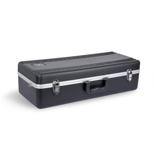 Crossrock CRA860ASBK-R Alto Saxophone Case-Rectangular ABS Molded with Single Shoulder Strap Black 2