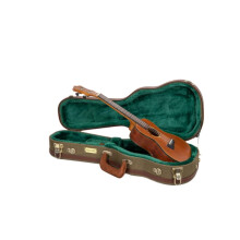 Crossrock Master Series Soprano Ukulele Fodral fr 21'' Long Neck | Olivgrn Eco Tweed Tyg Omkonstruerad Shell Ryggsck Remmar & Lderhandtag Sko