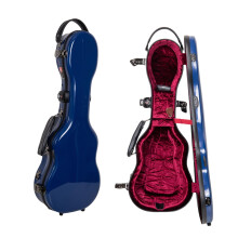 Custodia per ukulele da concerto Crossrock - 100% in fibra di vetro rigida con chiusure di marca, lucchetto TSA, scomparto per accessori e tracol