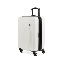 SwissGear 8018 Bagaż podręczny z twardą obudową i kółkami obrotowymi, biały, 20-calowy, bagaż podręczny