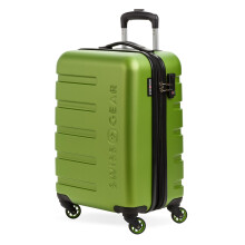 SwissGear 7366 Bagaż podręczny z twardą obudową i kółkami obrotowymi, zielony, 19-calowy, bagaż podręczny