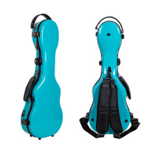 Custodia per ukulele da concerto Crossrock - 100% in fibra di vetro rigida con chiusure di marca, lucchetto TSA, scomparto per accessori e tracol
