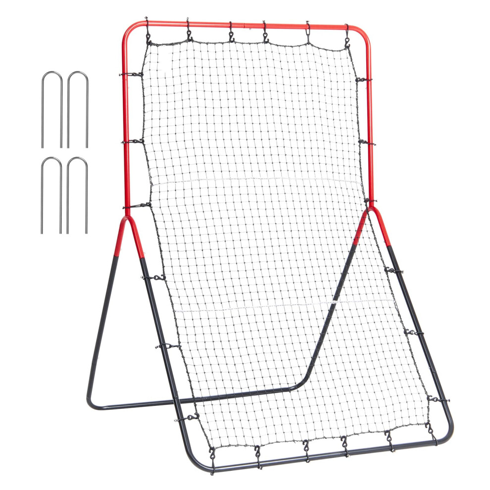 VEVOR Baseball and Softball Rebounder  3 x 4.5 ft PitchBack Pitching Nest  3-Way Pitchback Net  Fielding Trainer  Bounce Back Net for Fielding/Throwin