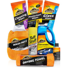 Armor All Car Wash en Cleaner Kit Inclusief reinigingsdoekjes voor auto-interieurreinigerconcentraat Autoluchtverfrisser Microvezelhanddoeken (8-deli