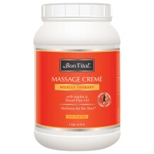 Bon Vital' Muscle Therapy Massage Creme Professional Massage Cream with Dwarf Pine Oil & Essential Oils for Relaxation & Soreness Relief For Deep T