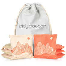 Play Platoon Professional Cornhole Bags - Set of 8 Regulation All Weather Double Sided - Sticky Side/Slick Bean Bags for Pro Corn Hole Game Slick Du
