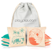 Play Platoon Professional Cornhole Bags - Set of 8 Regulation All Weather Double Sided - Sticky/Slick Side Bean Bags for Pro Corn Hole Game  Slick Duc