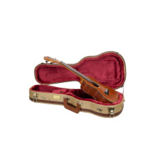 Crossrock Master Series Concert Ukulele Case for 23 '' & 24 '' | Klassisk stof Tweed Exterior Re-Engineered Shell Rygsækstropper & læderhåndtag D