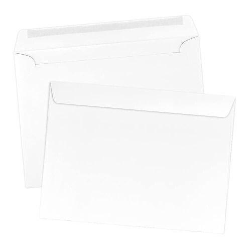 LUXPaper 9 x 12 h?ftekonvolutter | Lys hvid | 24 lb. Tekst | 250 stk 2
