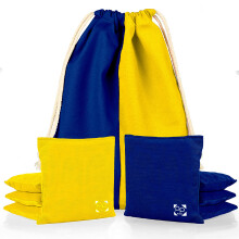 Play Platoon Sacchetti per Cornhole Professionali - Set di 8 Sacchetti Regolamentari per Tutte le Stagioni, Due Lati, Migliorati per il Gioco del