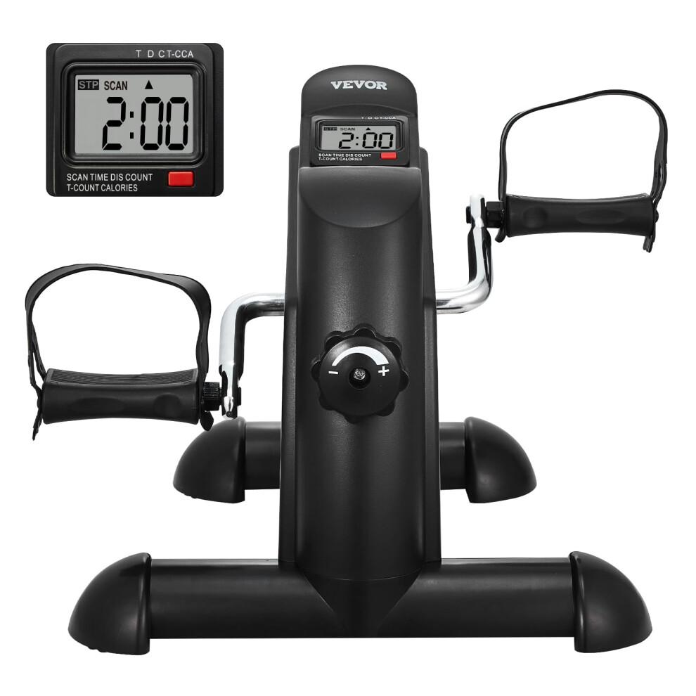 VEVOR Under Desk Bike Pedal Exerciser  Mini Exercise Bike for Arm/Leg Exercise  Multi-level Resistance Pedal Exerciser for Home Office Workout  Cyclin