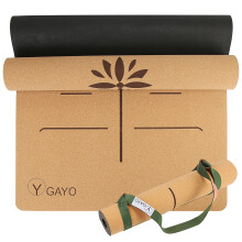 Prmium Yoga Cork Mat | 5 mm vastag termszetes fa gumi alap s nagyobb szonyeg az extra tmaszt vonalvezetshez a vezetshez | Csszsmentes, term