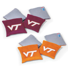 Wild Sports NCAA Virginia Tech Hokies 8pk Dual Sided Bean Bags Team Color