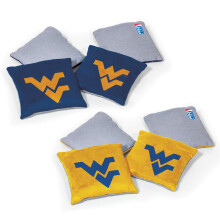 Wild Sports NCAA West Virginia Mountaineers 8pk Dual Sided Bean Bags Team Color