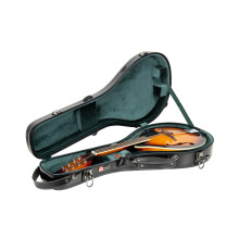 Custodia per mandolino in fibra di vetro Crossrock CRF1000MFBK adatta sia allo stile F che allo stile A, nera