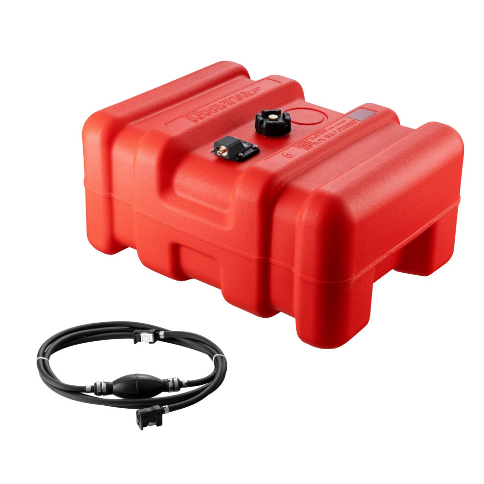 VEVOR Marine Tank  6.34-Gallon/24-L Marine Portable Tank Outboard Marine Boat Transfer Tank with 9.8ft Hose  Gauge for Outboard Engine Boats  Yacht  F