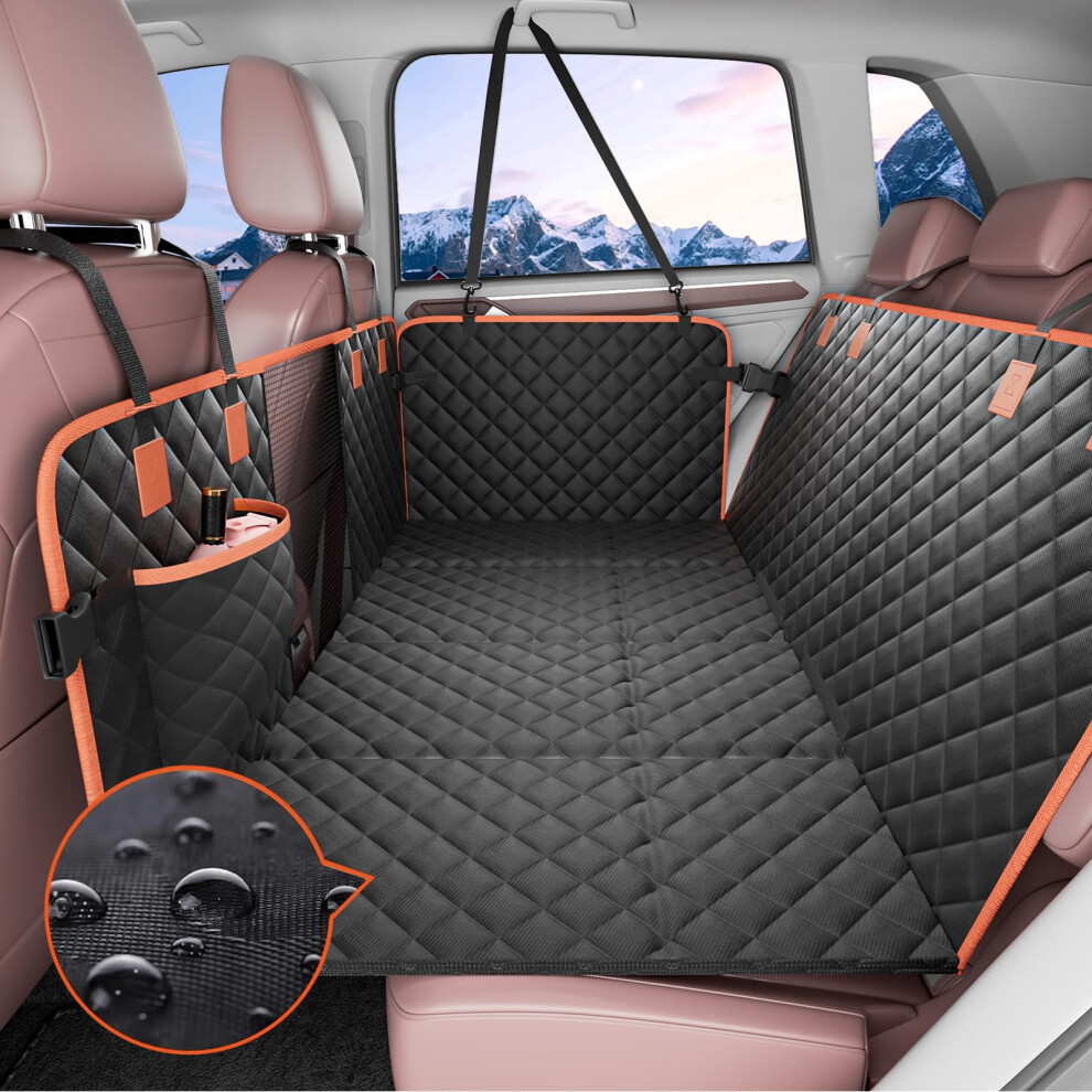 VEVOR Back Seat Extender for Dogs  Hard Bottom Car Seat Cover for Dogs Supports 350lbs Dog Seat Cover for Back Seat Hard Bottom Dog Hammock for Car Do