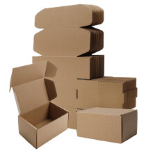 BIOBROWN 6x4x3 Zoll 50er-Pack Wellpappkartons Kleine Versandkartons zum Verpacken von Kleinunternehmen Mailer Mailing Kraft