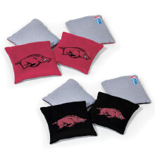 Wild Sports NCAA Arkansas Razorbacks 8pk Dual Sided Bean Bags Team Color