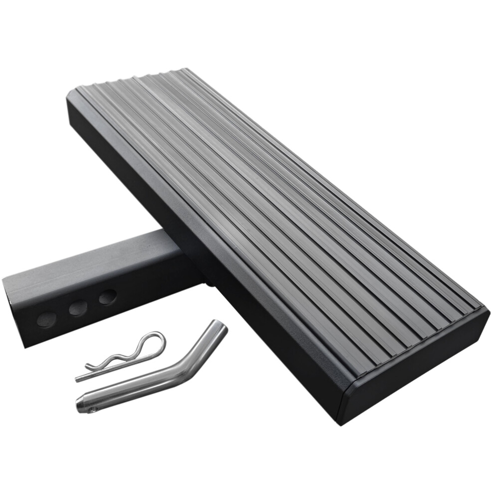 Maxxhaul 50611 Aluminum Hitch Mount Step 20 Inch Long For Suv Vans Pickup Truck Rv Trailer Camper Fits 2 Inch Hitch Receiver Works As A Bumper Guard 812351036115